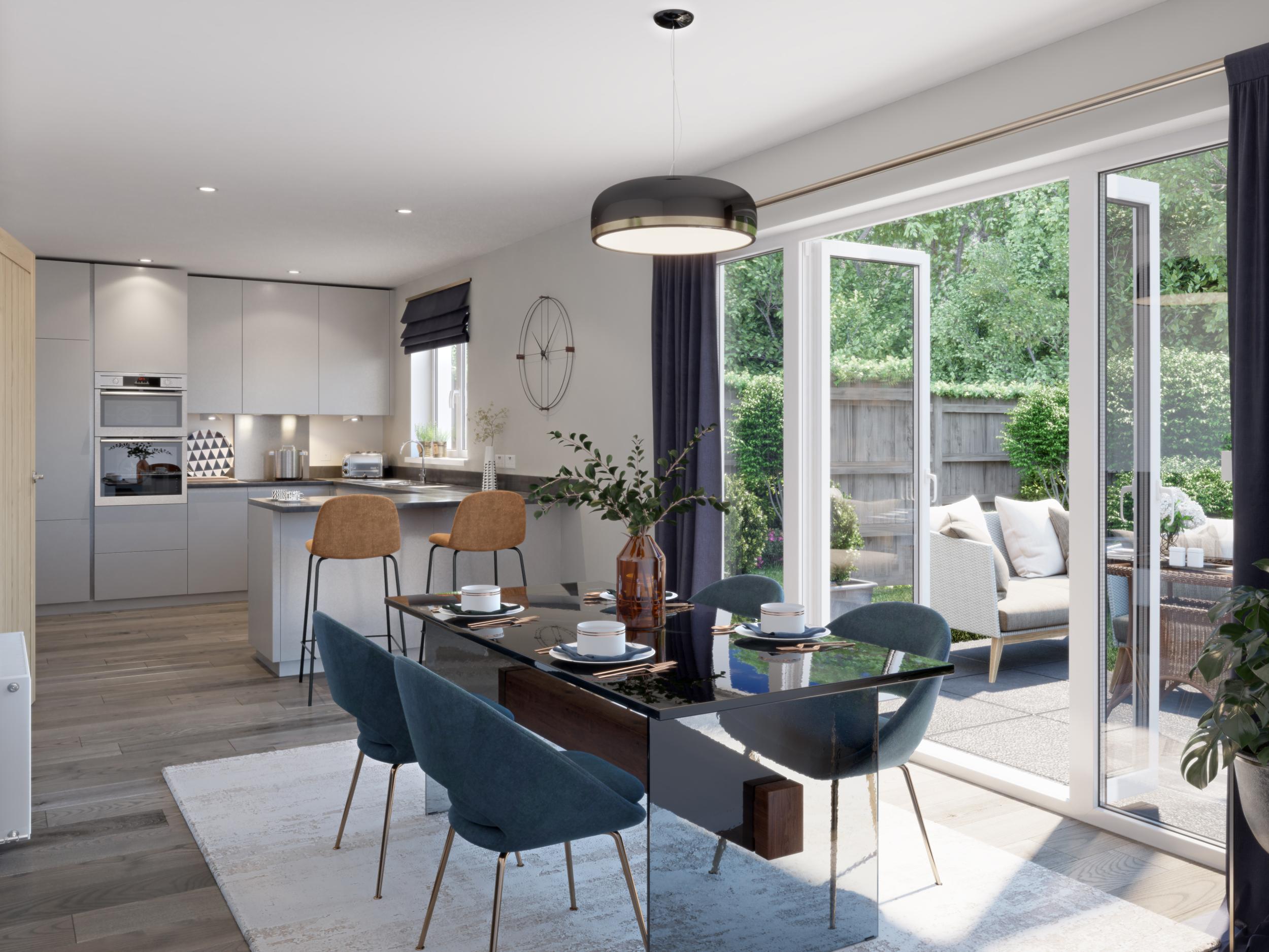 01 Kitchen Diner With French Doors